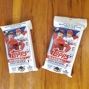 Qty 2 36 - Card Fat Packs 2022 TOPPS Series 1 BASEBALL 72- CARDS New SEALED